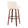 Toriano - 30" Faux Leather Fixed-height Barstool (Set of 2) - Beige