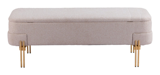 Lebreton - Storage Bench - Oatmeal Beige
