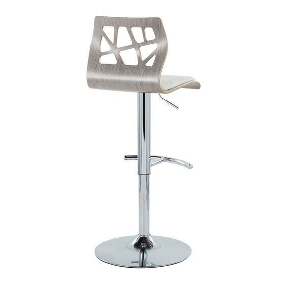 Folia - Adjustable Barstool (Set of 2) - Gray Light