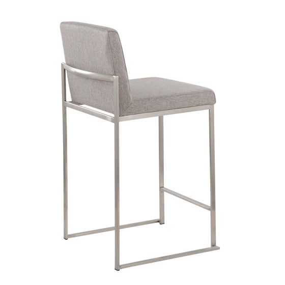 Fuji - High Back Upholstered Counter Stool Set