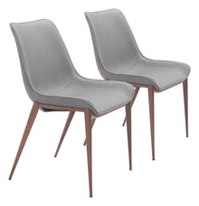  Magnus - Dining Chair (Set of 2) - Slate Gray / Walnut