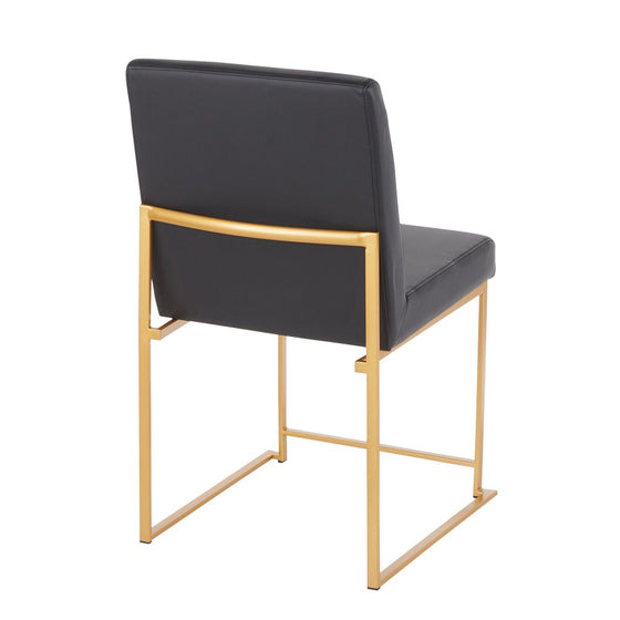 Fuji - High Back Dining Chair Set - Faux Leather