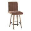 Hank - 26" Fixed-Height Counter Stool With Swivel And Round Black Metal Footrest (Set of 2) - Whitewashed Wood