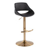 Fabrico - Adjustable Barstool With Swivel And Rounded T Footrest (Set of 2) - Gold Metal