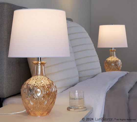 Gloria - Round 20" Glass Accent Lamp (Set of 2)