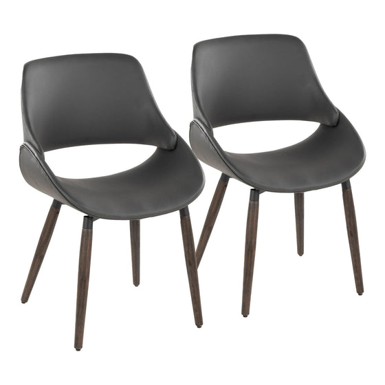 Fabrico - Accent / Dining Chair (Set of 2) - Dark Walnut Wood