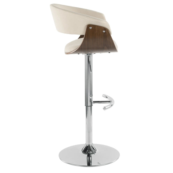 Vintage Mod - Adjustable Barstool (Set of 2) - Chrome Base