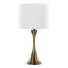 Lenuxe - 24" Metal Table Lamp (Set of 2) - White And Bronze