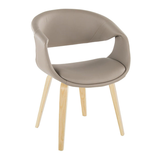 Curvo - Upholstered Chair (Set of 2) - Natural Wood Legs