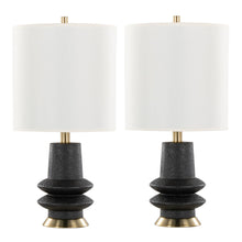  Lloyd - 26" Polyresin Table Lamp - Sanded Matte Black (Set of 2)