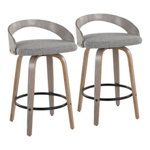  Grotto - 26" Fixed-height Counter Stool (Set of 2) - Light Gray