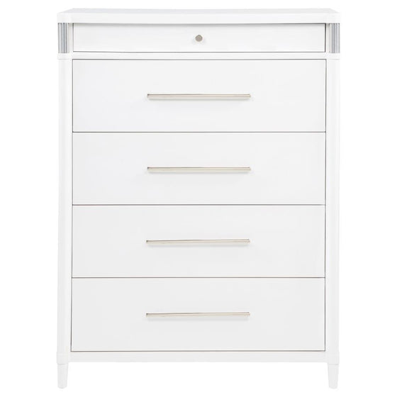 Gracemont - 5-Drawer Bedroom Chest Of Drawers - White