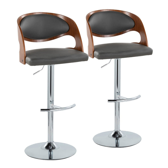 Pino - Adjustable Barstool With Swivel - Cherry Wood