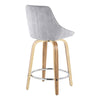 Diana - 24" Fixed-Height Counter Stool (Set of 2) - Light Brown Base
