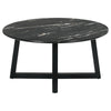 Skylark - Round Marble - Like Smart Top Coffee Table - Black