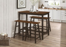  Connie - 4 Piece Counter Height Set - Chestnut And Dark Brown