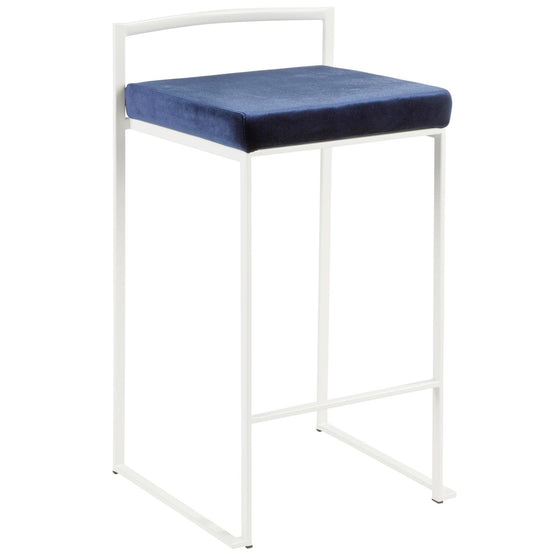 Fuji - Stackable Counter Stool - White Base (Set of 2)