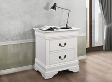  Louis Philippe 2-drawer Nightstand White