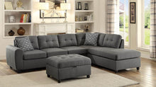  Stonenesse Upholstered Tufted Sectional with Storage Ottoman Grey