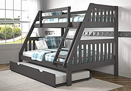 Kids Wide Mission Solid Wood Bunk Bed