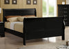 Louis Philippe Sleigh Bed Black