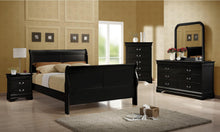  Louis Philippe Sleigh Bed Black