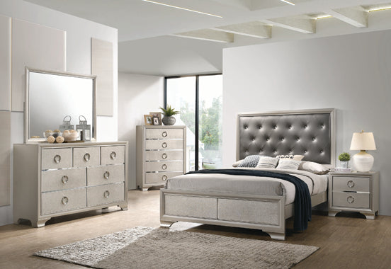 Kennedy Metallic Sterling Bedroom Collection