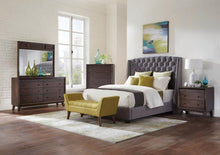  Pissarro Grey Velvet Upholstered Panel Bed