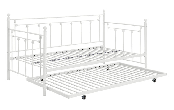 Brinkley Daybed W/Trundle White or Gunmetal