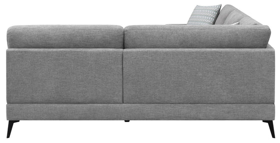 Clint Upholstered Sectional With Loose Back Grey