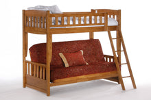  Cinnamon Twin over Futon Bunk Bed