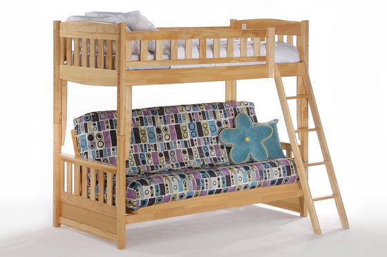 Cinnamon Twin over Futon Bunk Bed