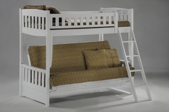 Cinnamon Twin over Futon Bunk Bed